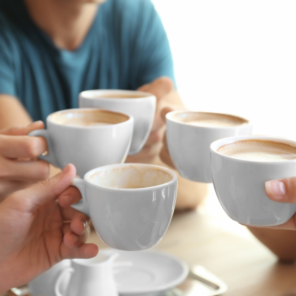 Group loving a cup of coffee