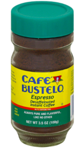 Best decaf instant coffee. Cafe Bustelo