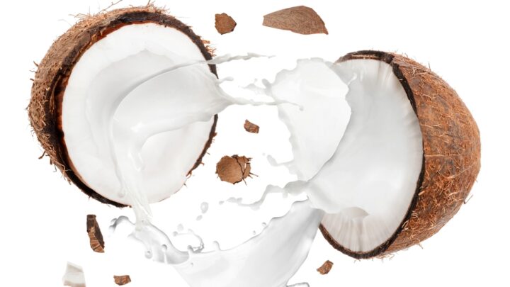 Coconut milk, another milk substitute for coffee.