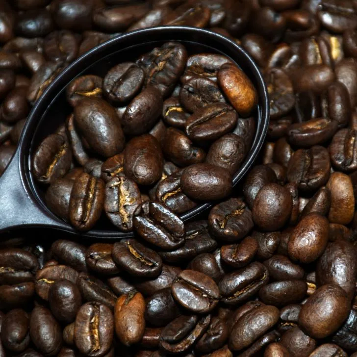 Picture of dark roast coffee beans. Understanding The Relationship Between Roast Level and Coffee Acidity
