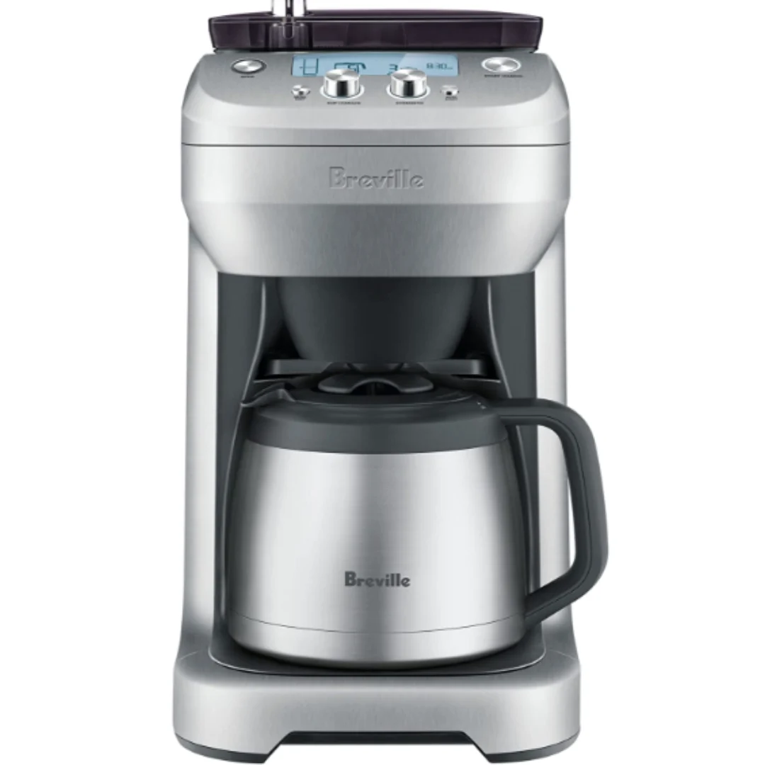 Image of Breville grind control coffee maker. The Best Grind and Brew Coffee Maker