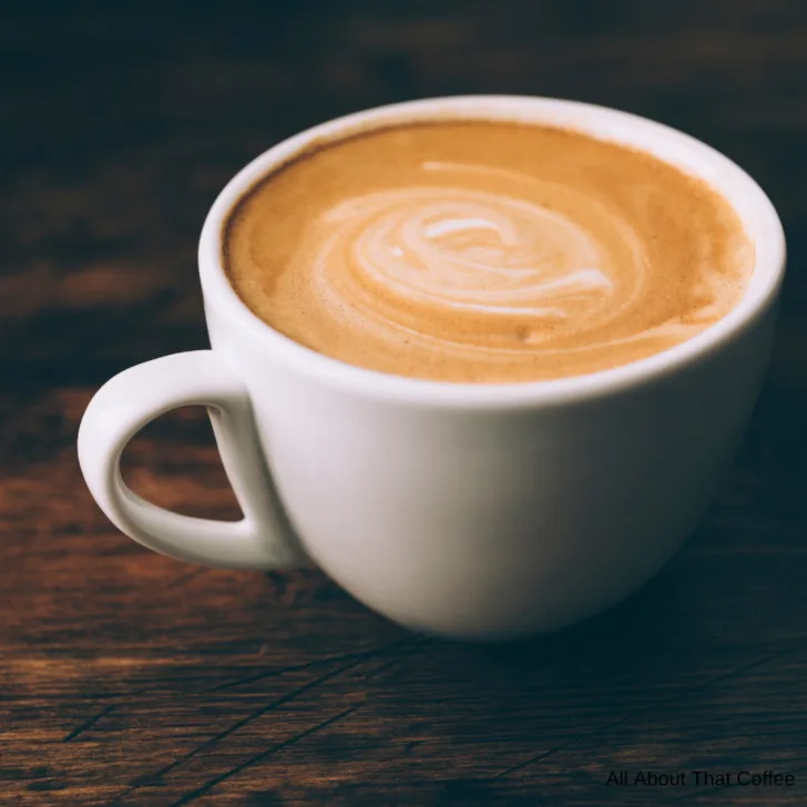 Picture of latte. Frappe vs Latte.
