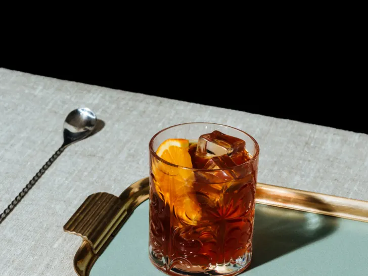 Picture of coffee negroni. Coffee cocktail recipes.