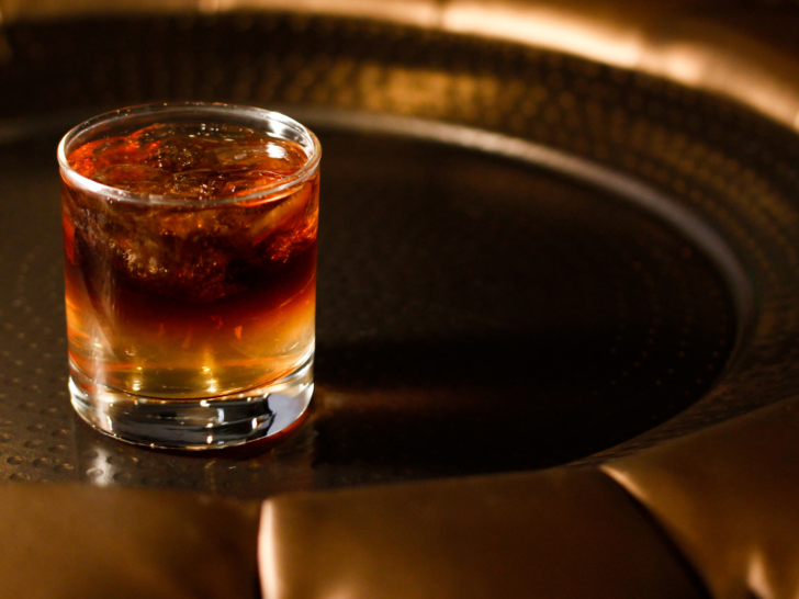 Picture of coffee old fashioned. Coffee cocktail recipes.