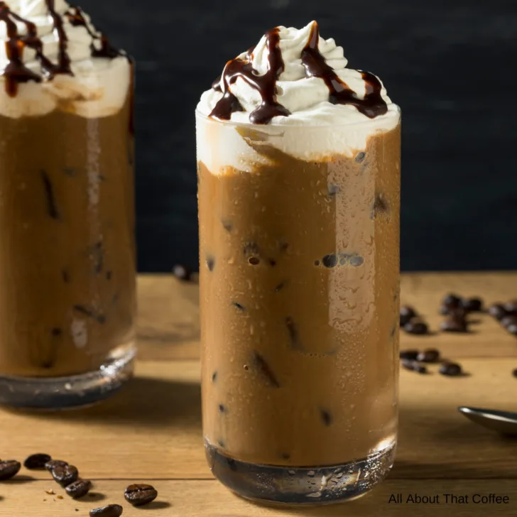 Picture if iced drunken mocha. Coffee cocktail recipes.