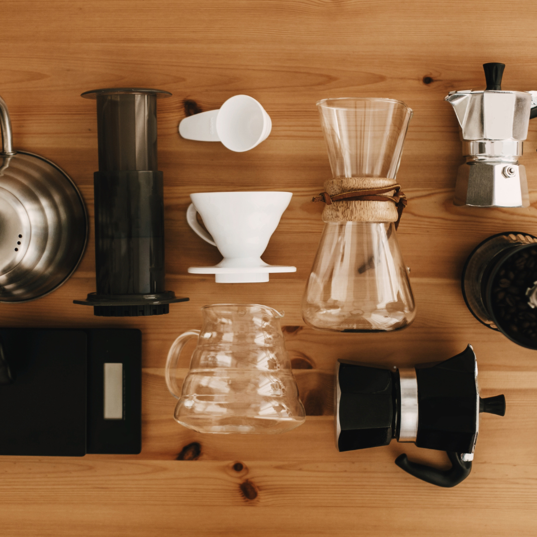 Image of different coffee brewing methods. Best Coffee Brewing Method: A Comprehensive Guide