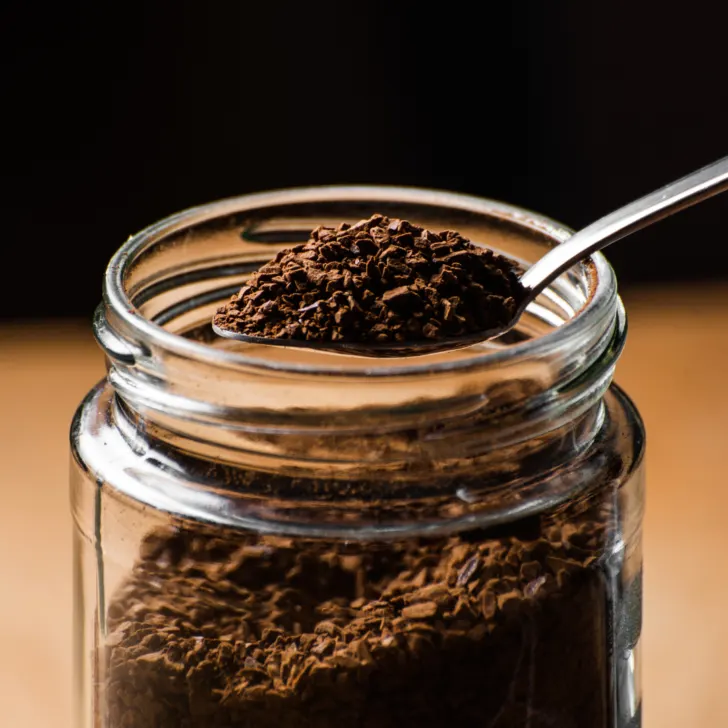 Image of spoonful of instant coffee. What is instant coffee?